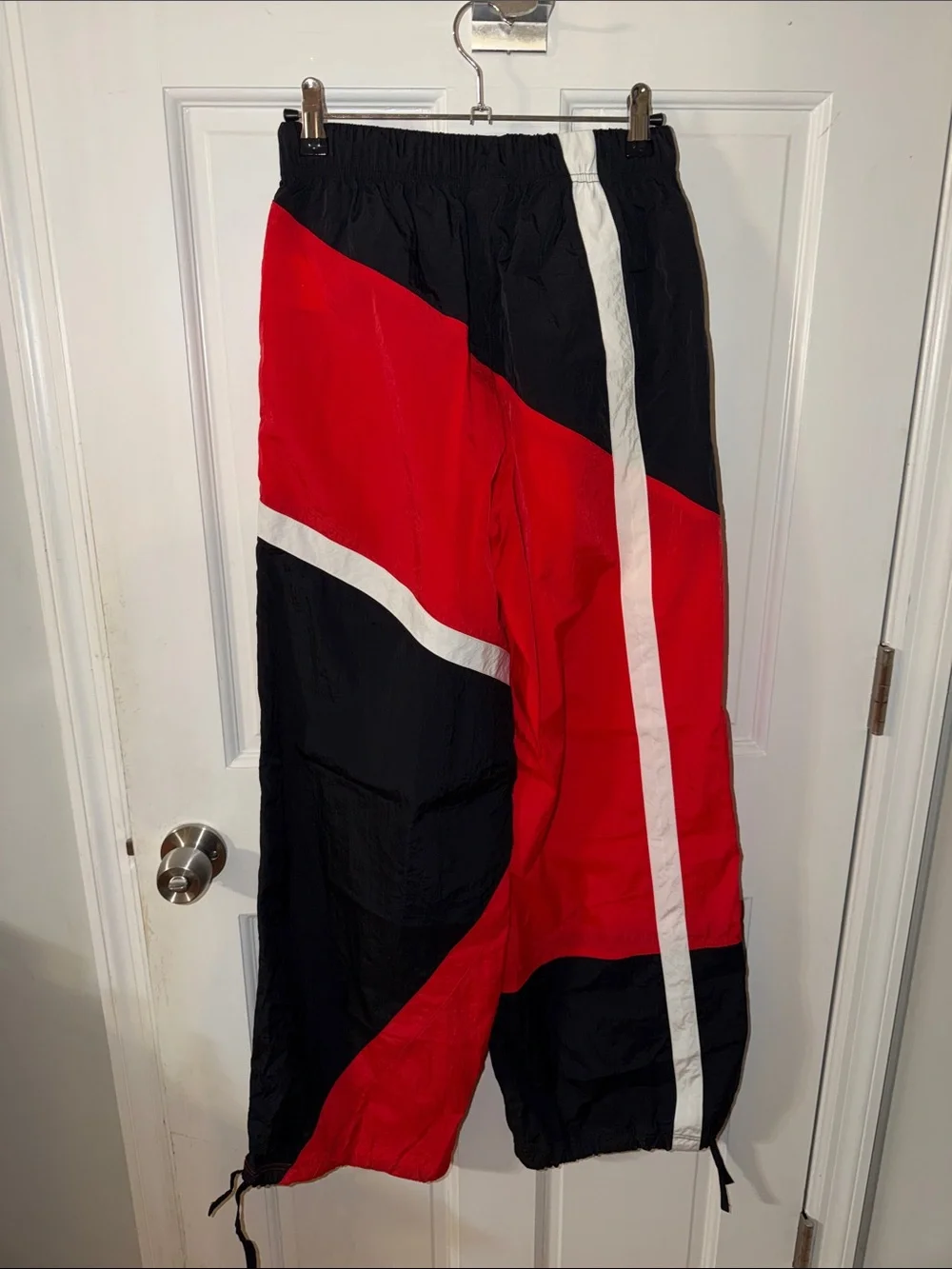 Nike Womens Red, Black and White Panel windbreaker joggers sz XS